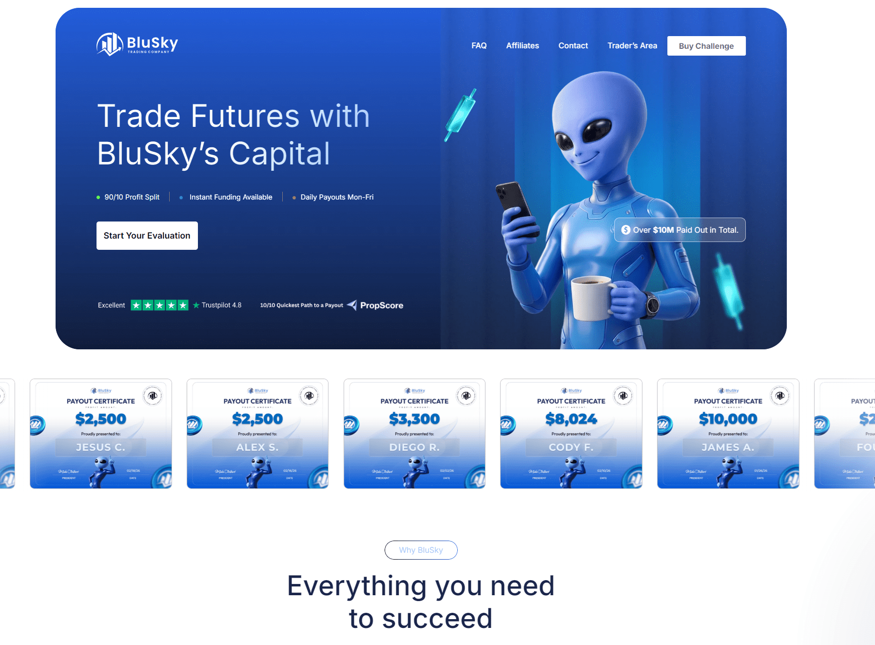 blusky homepage